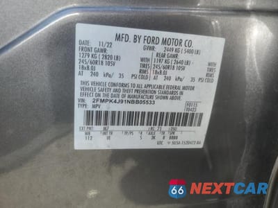 Zdjęcie 13 z 13 samochodu: 2022 FORD EDGE SEL VIN:2FMPK4J91NBB05533 - miniatura