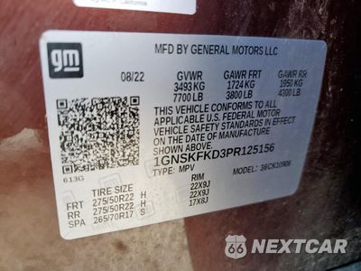 Zdjęcie 13 z 15 samochodu: 2023 CHEVROLET SUBURBAN K1500 PREMIER VIN:1GNSKFKD3PR125156 - miniatura