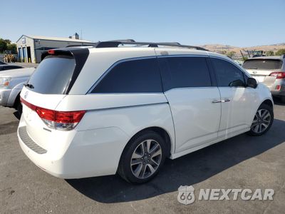 Trzecie zdjęcie samochodu z tyłu: 2014 HONDA ODYSSEY TOURING VIN:5FNRL5H93EB040399 - miniatura