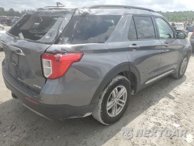 Trzecie zdjęcie samochodu z tyłu: 2021 FORD EXPLORER XLT VIN:1FMSK8DH2MGC10772 - miniatura