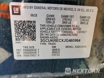 Zdjęcie 12 z 12 samochodu: 2018 CHEVROLET SILVERADO K1500 LT VIN:3GCUKRECXJG460864 - miniatura
