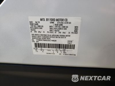 Zdjęcie 13 z 13 samochodu: 2018 FORD EXPLORER VIN:1FM5K7B89JGC14629 - miniatura