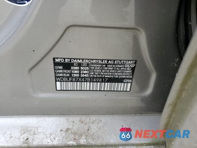 Zdjęcie 12 z 12 samochodu: 2007 MERCEDES-BENZ E 350 4MATIC VIN:WDBUF87X47B149817 - miniatura