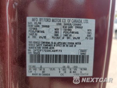 Zdjęcie 14 z 14 samochodu: 1999 FORD F150 VIN:2FTZF1723XCA69173 - miniatura