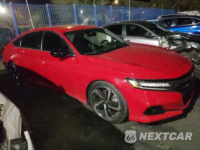 Czwarte zdjęcie samochodu z boku: 2021 HONDA ACCORD SPORT VIN:1HGCV1F34MA104188 - miniatura