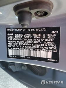 Zdjęcie 12 z 13 samochodu: 2021 HONDA CIVIC SPORT VIN:SHHFK7H49MU402688 - miniatura