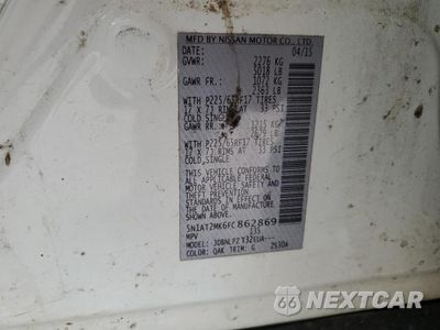 Zdjęcie 12 z 12 samochodu: 2015 NISSAN ROGUE S VIN:5N1AT2MK6FC862869 - miniatura