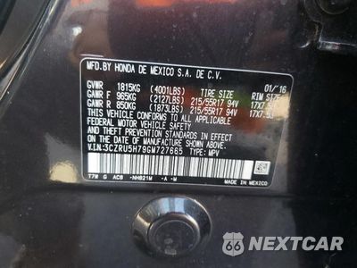 Zdjęcie 13 z 13 samochodu: 2016 HONDA HR-V EXL VIN:3CZRU5H79GM727665 - miniatura