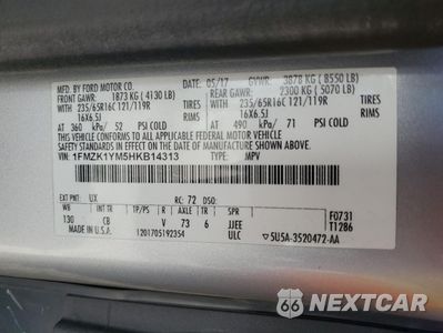 Zdjęcie 13 z 13 samochodu: 2017 FORD TRANSIT T-150 VIN:1FMZK1YM5HKB14313 - miniatura