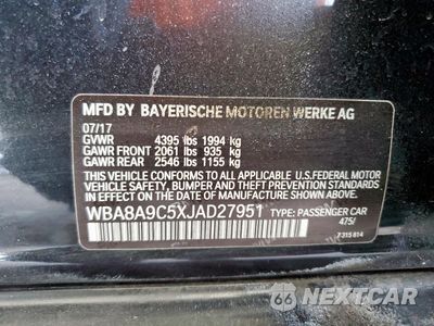 Zdjęcie 12 z 13 samochodu: 2018 BMW 320 I VIN:WBA8A9C5XJAD27951 - miniatura