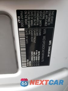 Zdjęcie 12 z 12 samochodu: 2014 MERCEDES-BENZ SPRINTER 2500 VIN:WD3PE8DE4E5898675 - miniatura