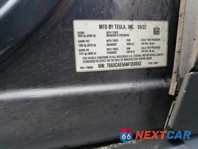 Zdjęcie 14 z 16 samochodu: 2022 TESLA MODEL X VIN:7SAXCAE56NF359882 - miniatura