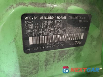 Zdjęcie 13 z 13 samochodu: 2014 MITSUBISHI MIRAGE DE VIN:ML32A3HJ9EH022840 - miniatura