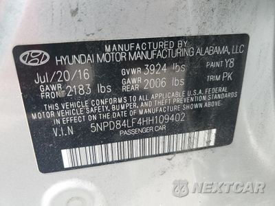 Zdjęcie 13 z 13 samochodu: 2017 HYUNDAI ELANTRA SE VIN:5NPD84LF4HH109402 - miniatura
