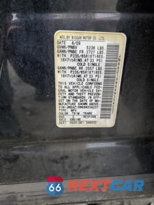 Zdjęcie 13 z 13 samochodu: 2009 NISSAN MURANO S VIN:JN8AZ18W99W204237 - miniatura
