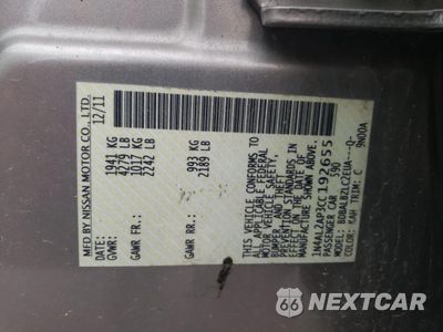 Zdjęcie 12 z 13 samochodu: 2012 NISSAN ALTIMA BASE VIN:1N4AL2AP3CC192655 - miniatura