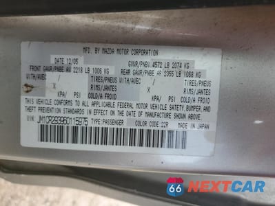 Zdjęcie 13 z 13 samochodu: 2006 MAZDA 5 VIN:JM1CR293960115975 - miniatura