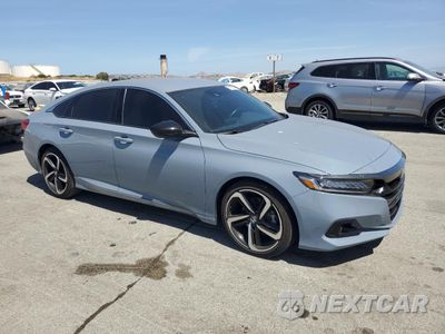 Czwarte zdjęcie samochodu z boku: 2022 HONDA ACCORD SPORT VIN:1HGCV1F34NA106427 - miniatura