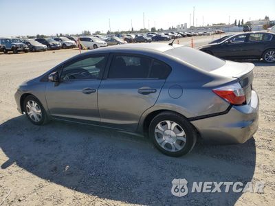 Drugie zdjęcie samochodu z przodu: 2012 HONDA CIVIC HYBRID VIN:JHMFB4F22CS008189 - miniatura