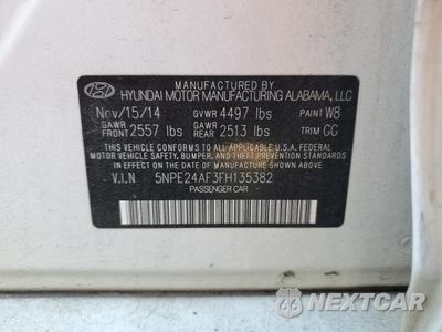 Zdjęcie 12 z 12 samochodu: 2015 HYUNDAI SONATA SE VIN:5NPE24AF3FH135382 - miniatura