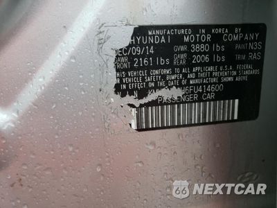 Zdjęcie 12 z 14 samochodu: 2014 HYUNDAI ELANTRA SE VIN:5NPDH4AE3EH506654 - miniatura