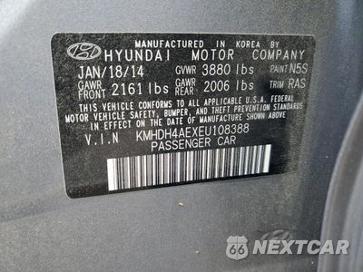 Zdjęcie 12 z 12 samochodu: 2014 HYUNDAI ELANTRA SE VIN:KMHDH4AEXEU108388 - miniatura