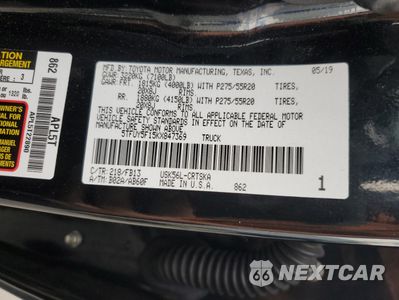 Zdjęcie 13 z 14 samochodu: 2019 TOYOTA TUNDRA DOUBLE CAB SR VIN:5TFUY5F15KX847369 - miniatura