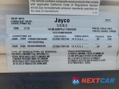 Zdjęcie 10 z 10 samochodu: 2018 JAYCO JAY FLIGHT VIN:1UJBJ0BP8J17W0382 - miniatura