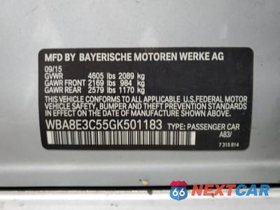 Zdjęcie 13 z 13 samochodu: 2016 BMW 328 XI SULEV VIN:WBA8E3C55GK501183 - miniatura