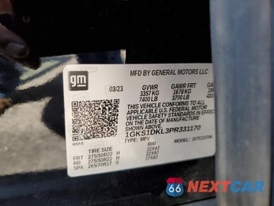 Zdjęcie 15 z 15 samochodu: 2023 GMC YUKON DENALI VIN:1GKS1DKL3PR331170 - miniatura