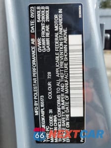 Zdjęcie 12 z 12 samochodu: 2023 POLESTAR 2 VIN:YSMEG3KA6PL155173 - miniatura