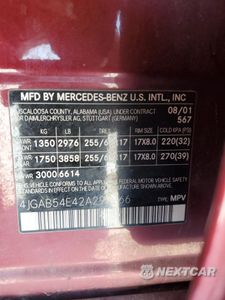 Zdjęcie 13 z 15 samochodu: 2002 MERCEDES-BENZ ML 320 VIN:4JGAB54E42A297266 - miniatura