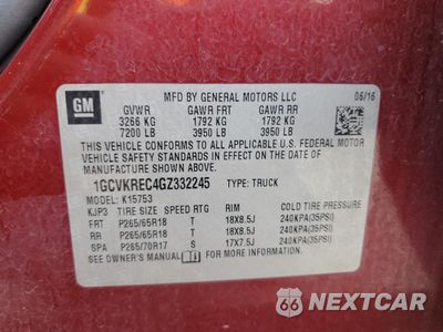 Zdjęcie 6 z 6 samochodu: 2016 CHEVROLET SILVERADO K1500 LT VIN:1GCVKREC4GZ332245 - miniatura