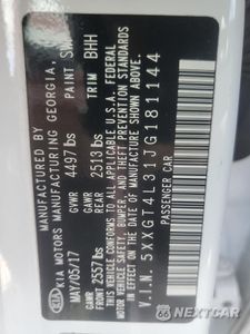 Zdjęcie 12 z 12 samochodu: 2018 KIA OPTIMA LX VIN:5XXGT4L31JG181144 - miniatura