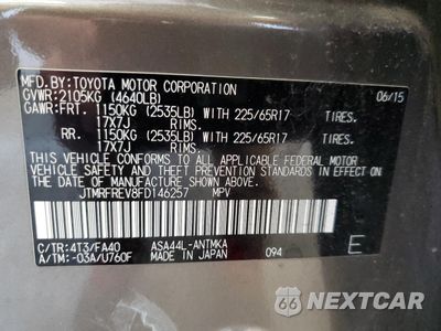 Zdjęcie 13 z 15 samochodu: 2015 TOYOTA RAV4 XLE VIN:JTMRFREV8FD146257 - miniatura