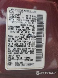 Zdjęcie 14 z 14 samochodu: 2007 NISSAN MURANO SL VIN:JN8AZ08T27W513366 - miniatura