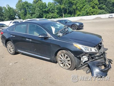 Czwarte zdjęcie samochodu z boku: 2017 HYUNDAI SONATA SPORT VIN:5NPE34AF6HH478512 - miniatura