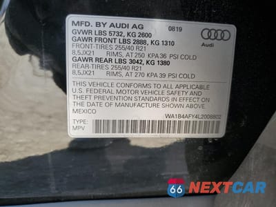Zdjęcie 13 z 16 samochodu: 2020 AUDI SQ5 PREMIUM PLUS VIN:WA1B4AFY4L2008802 - miniatura