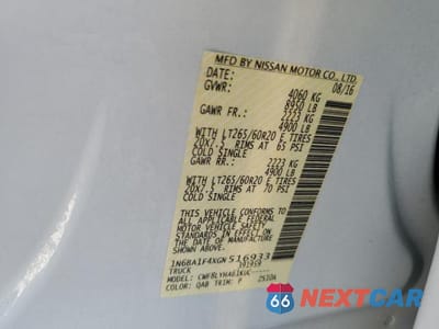 Zdjęcie 12 z 12 samochodu: 2016 NISS TITAN XD VIN:1N6BA1F4XGN516933 - miniatura