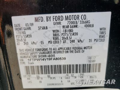 Zdjęcie 13 z 15 samochodu: 2009 FORD F150 SUPERCREW VIN:1FTPW14V19FA80539 - miniatura