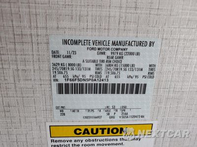 Zdjęcie 11 z 11 samochodu: 2023 FORD F53 - RV VIN:1F66F5DN5P0A12413 - miniatura