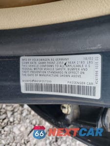 Zdjęcie 12 z 12 samochodu: 2003 VOLKSWAGEN PASSAT GLS VIN:WVWPD63B03P257299 - miniatura