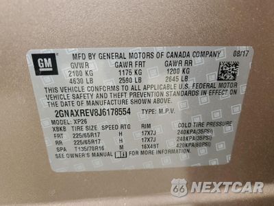 Zdjęcie 13 z 15 samochodu: 2018 CHEVROLET EQUINOX LS VIN:2GNAXREV8J6178554 - miniatura