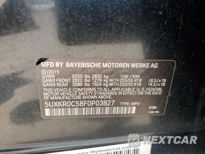 Zdjęcie 13 z 13 samochodu: 2015 BMW X5 XDRIVE35I VIN:5UXKR0C58F0P03827 - miniatura