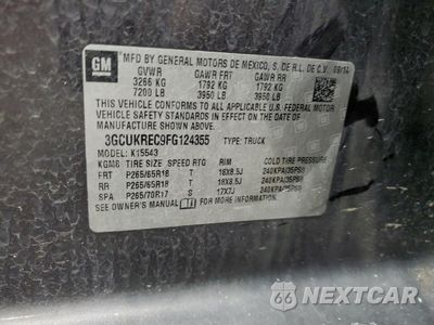 Zdjęcie 12 z 14 samochodu: 2015 CHEVROLET SILVERADO K1500 LT VIN:3GCUKREC9FG124355 - miniatura