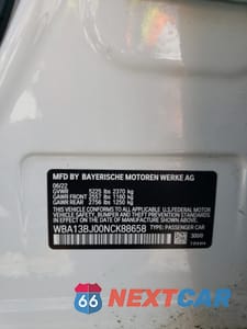 Zdjęcie 12 z 15 samochodu: 2022 BMW 530 XI VIN:WBA13BJ00NCK88658 - miniatura