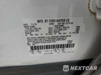 Zdjęcie 13 z 13 samochodu: 2020 FORD EXPLORER XLT VIN:1FMSK7DH0LGB33781 - miniatura