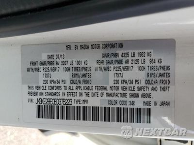 Zdjęcie 13 z 13 samochodu: 2014 MAZDA CX-5 SPORT VIN:JM3KE2BE0E0375223 - miniatura