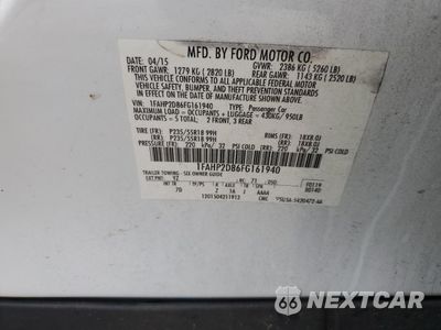 Zdjęcie 13 z 13 samochodu: 2015 FORD TAURUS SE VIN:1FAHP2D86FG161940 - miniatura