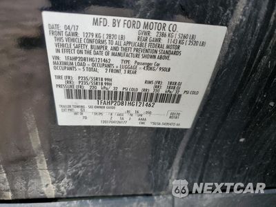 Zdjęcie 12 z 14 samochodu: 2017 FORD TAURUS SE VIN:1FAHP2D81HG121462 - miniatura